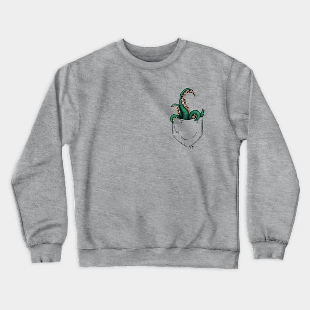 Tentacles in a Pocket Crewneck Sweatshirt by Nora Back Art and Design